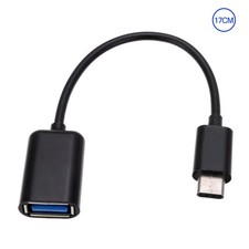 Typ-C Stecker auf USB A Buchse OTG Adapter Kabel Typ C Kabel Adapter Schwarz