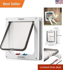 Durable Large Cat Door with Transparent Flap, Weatherproof Easy to Install