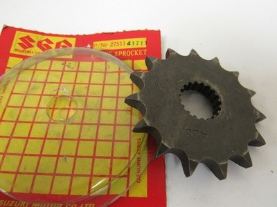 NOS Suzuki RM100 RM125 Engine Sprocket 27511-41711 1977-1980     15t
