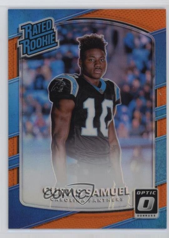 2017 Donruss Optic Rated Rookie Orange Prizm 50/199 Curtis Samuel #196 rf2