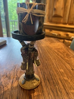 7.5  Vintage Multiple Elephant Candle Holder With Essentials Safari Collection