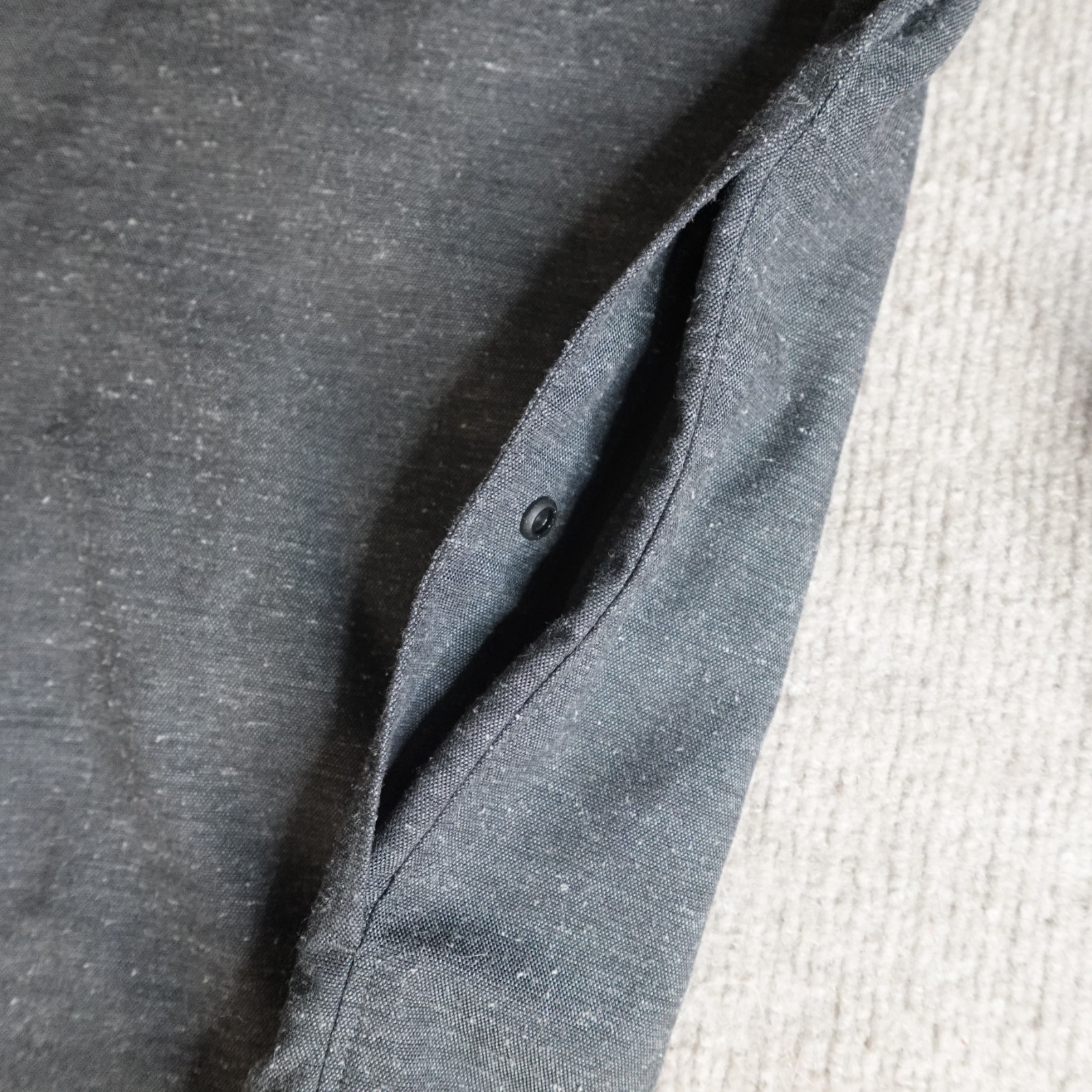 Lululemon Shirt Medium Gray Solid Hidden Placket … - image 8