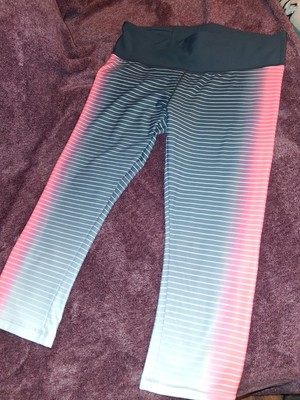 Gap Fit G Fast Regular Fit size large Leggings with pockets in waist gray pink w