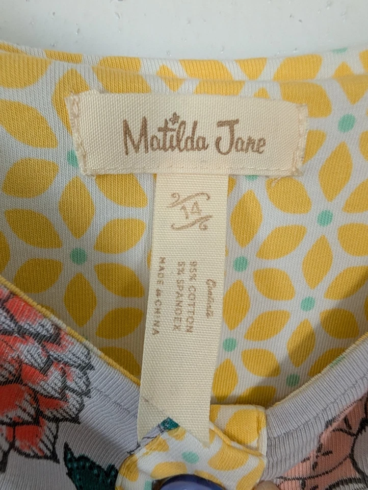 Matilda Jane Girls Sleevless Dress Flower Size 14 Layered Sunday Best Floral - Image 3 of 4