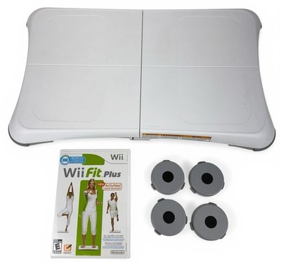 Nintendo Wii Fit Plus Game, Riser Feet,  Balance Board - Tested