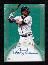 2017 Topps Definitive Collection Rookie Green 16/25 Dansby Swanson Auto 3j7