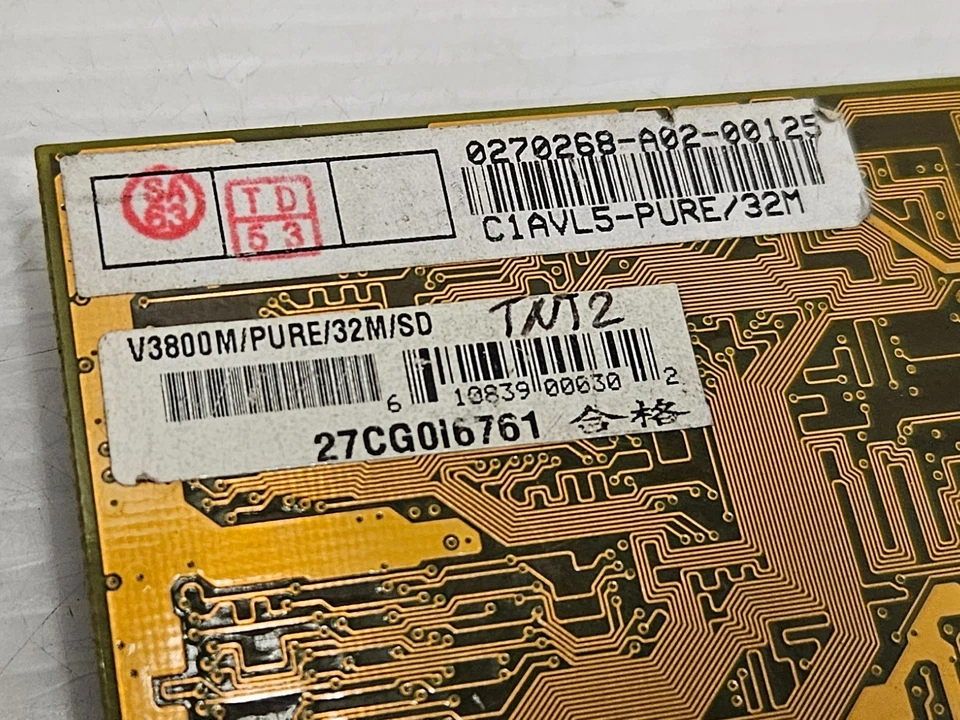 NVIDIA Riva TNT2 M64, 32MB SD-RAM AGP 2x/4x, Asus V3800M-LP, WORKING - Image 4 of 4