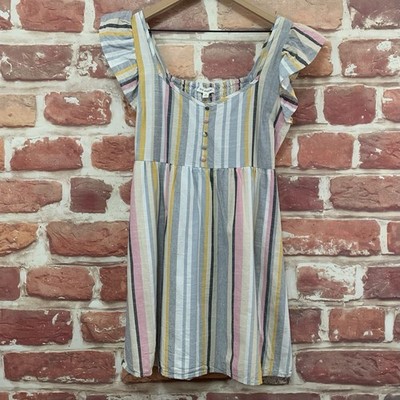Anthropologie Blu Pepper Dress Womens Medium White Multicolor Striped Popover | eBay Anthropologie Blu Pepper Dress Womens Medium White Multicolor Striped Popover | eBay