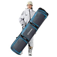 Padded Snowboard Bag Expandable Snowboard Bag for Air Travel Adjustable Grey