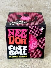 Schylling NeeDoh Fuzz Ball Flower Power - PINK