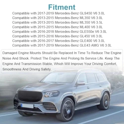 3Pcs Engine Motor Transmission Mount Kit Replacement for Mercedes-Benz - Image 4 of 4