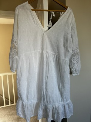 Accessorize #Whitedress #organicCotton #Boho #Kaftan #crochet RRP £50 #Beach
