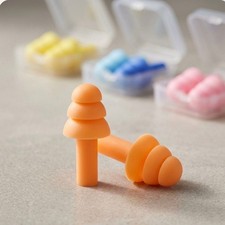 Reusable Silicone Earplugs for Sleeping, Noise Reduction, 8 Pairs w/Cases