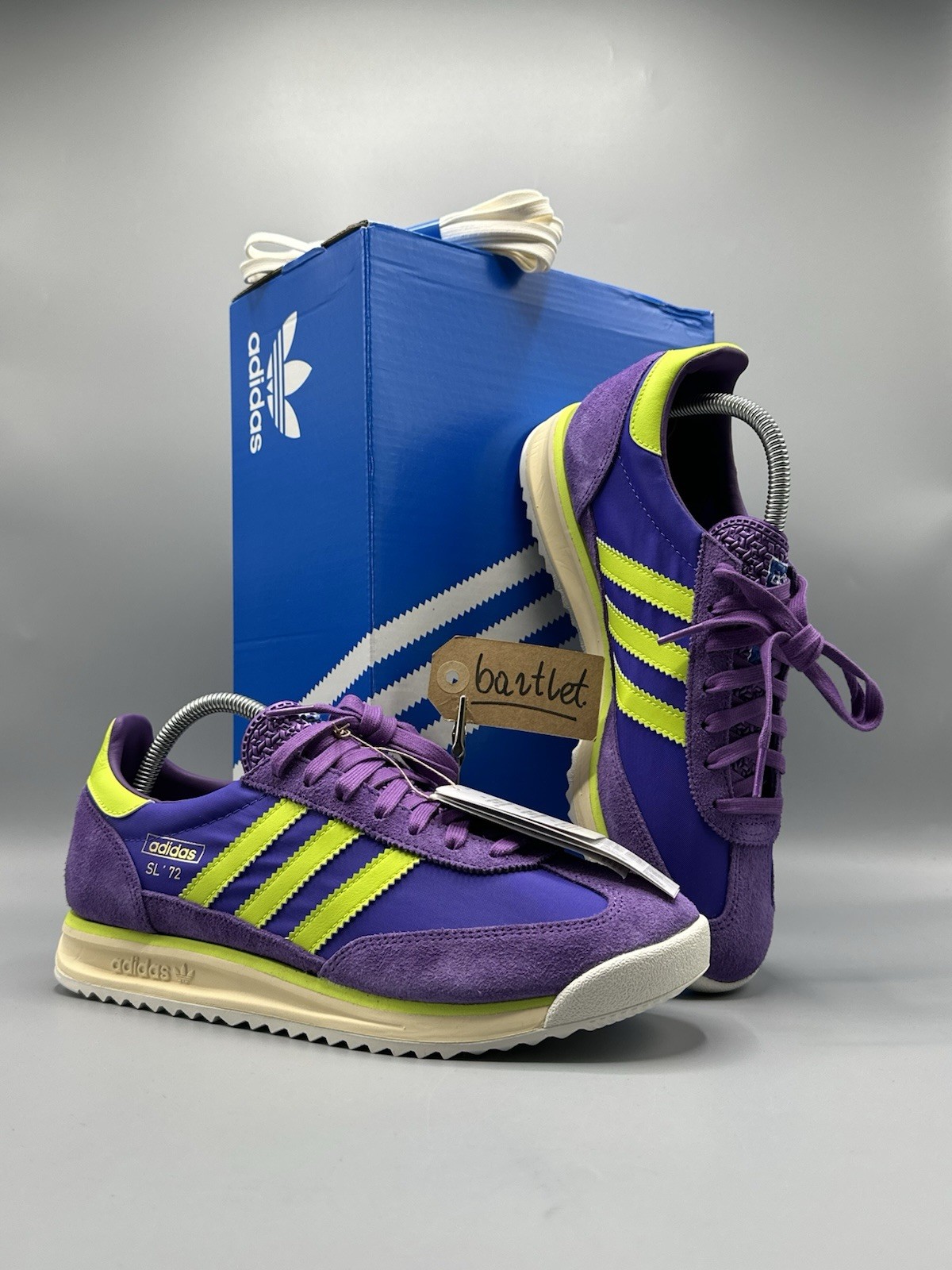 SAOLA ✅ Scarpe Adidas Originals SL 72 RS Autentiche Viola Attive Slime Solare Taglia UK 9