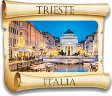 Trieste Papyrus Aufkleber / Hoch Auflösung Vinyl Wasserfest