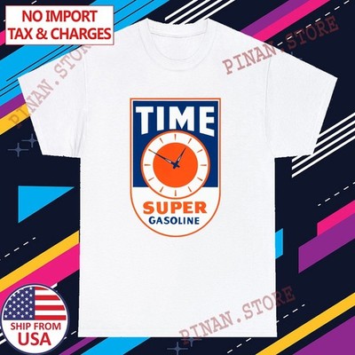 TIME Super Gasoline Vintage OIL Men's White Size S-5XL
