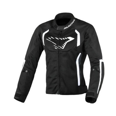 MOTORRADJACKE MACNA GRISCA DAMEN BLACK WHITE SOMMER PERFORIERT SCHWARZ WEISS