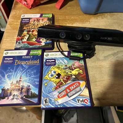 Xbox 360 Kinect Sensor Bar Only - Black W/ 3 Games!