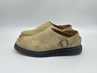 Dr. Martens Beige Suede Buckle Slingback Clogs Dr. Martens Jorge II Shoes Men main image 4