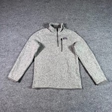 Patagonia Better Sweater Kids L 12 Heather Gray Fleece 1/4 Zip Pullover