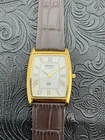 WHITE DIAL Vintage Seiko Slim Tonneau Tank Men's Wrist Watch