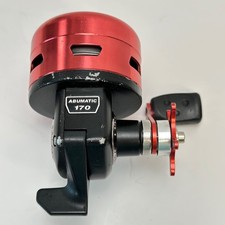 Vintage Garcia Abu Matic 170 Fishing Reel - Red - Works Well