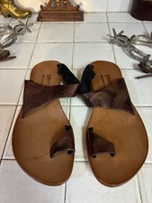 Cydwoq Leather Sandals Flats Handmade In USA Sz 39/ US 9