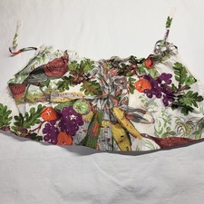 Handmade Fall Harvest Gathering Half Apron 100 Cotton 4 Large Pockets