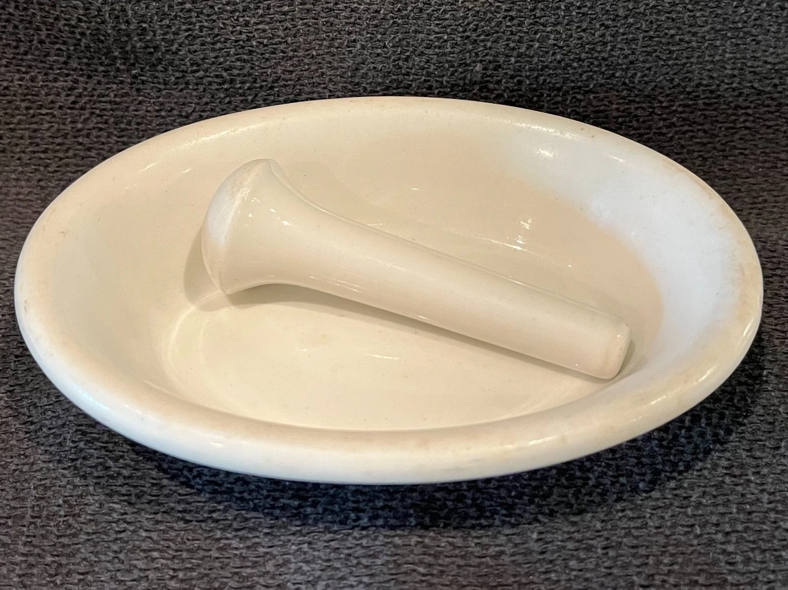 Antique Glasgow China Vitrified Mortar and Pestle Trenton NJ 6" Apothecary