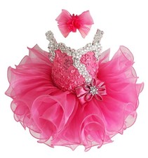 Jenniferwu G037DP Infant Toddler Baby Newborn Little Girl's Pageant Party Dress