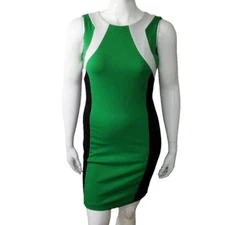 Calvin Klein Bodycon Sheath Dress Women's Size 4 Green Sleeveless Stretch 