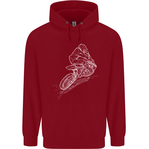 Motocross Rider Drawing Dirt Bike MotoX Childrens Kids Hoodie - Picture 24 of 84
