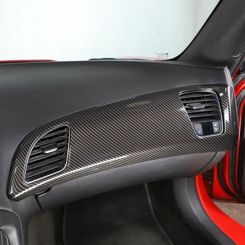 ABS Carbon Fiber Interior Center Console Panel Trim Set For Corvette C7 14-19 US - Picture 28 of 84