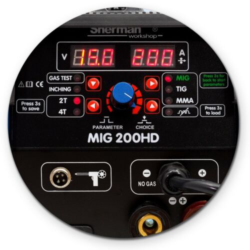 MIG/MAG 3in1 Inverter Welder 200A Welding machine MMA TIG BRAZING SHERMAN 200 HD - Picture 3 of 8