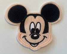 MICKEY MOUSE - HEAD - Embroidered Iron-On/Sew Patch