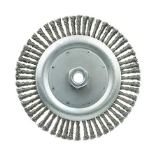 Weiler 36297 Wolverine 7" Knot Wire Wheel, Stringer Bead Twist, 0.020" Steel ...