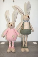 1 Stoff Osterhase Deko-Hase Mit Teleskopbeinen 70Cm Shabby Ostern Deko Figur
