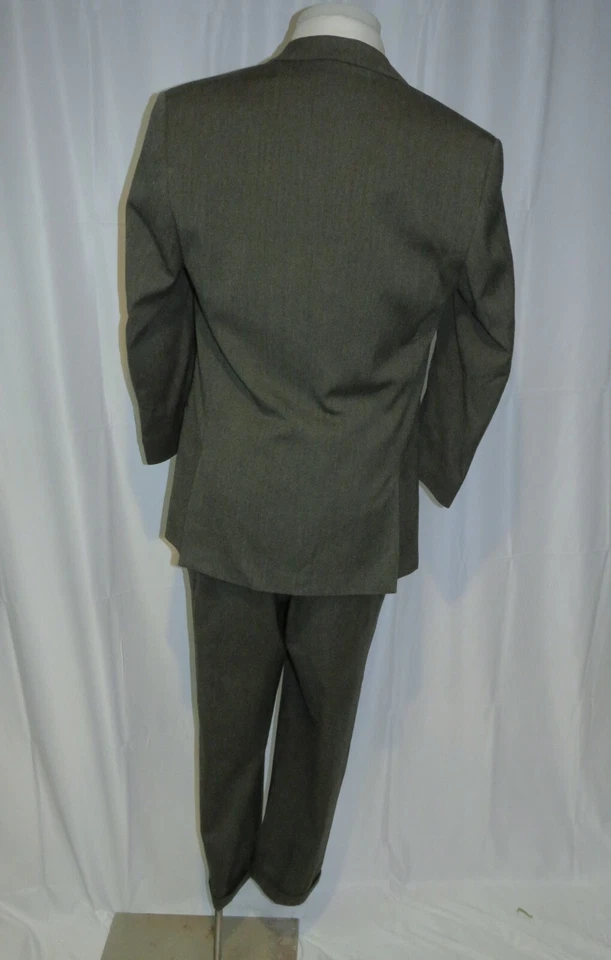 Traje Romeo Gigli Vintage Verde Tejido Sólido Tres Botones 38R Foto 2 de 4