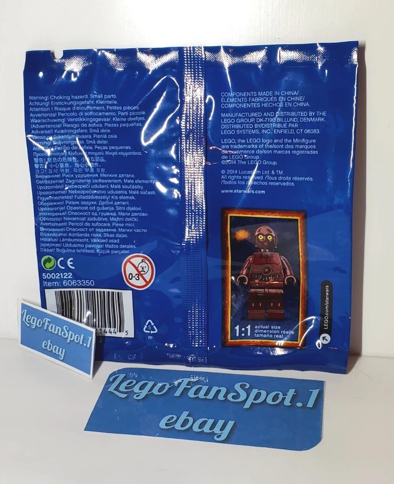 Lego Star Wars TC-4 PROTOCAL DROID Polybag Minifigure #5002122 RARE (NEW/SEALED) - Image 3 of 3