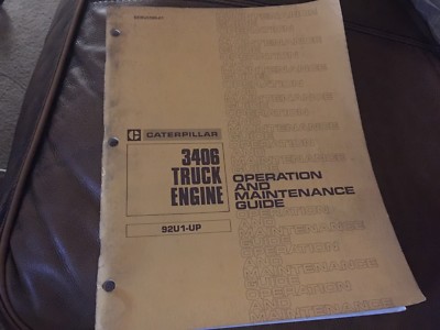 Caterpillar 3406 Operation and Maintenance Guide SEBU5595-01 (04-80) 92U1-Up