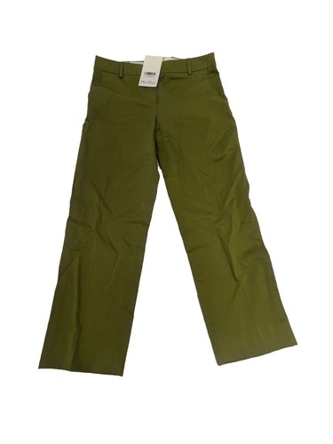 MAX MARA Women's Green Cotton Folgore Pants Size 12 Retail $595 NWD