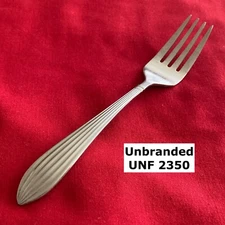 Unbranded UNF 2350 Salad Fork 7" Ridges Pointed Tip Bands Stainless Steel