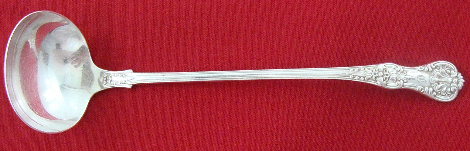 English King by Tiffany & Co. Plain Bowl SAUCE LADLE, 7", Mono