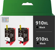 2pk Ink Cartridge for HP 910XL Black OfficeJet 8010 8025 8035 8028 8022