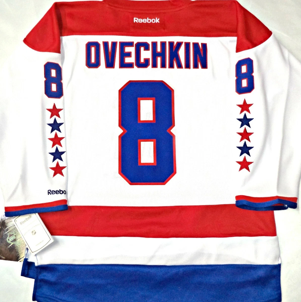 NWT YOUTH L XL RETRO ALEX OVECHKIN WASHINGTON CAPITALS NHL REEBOK