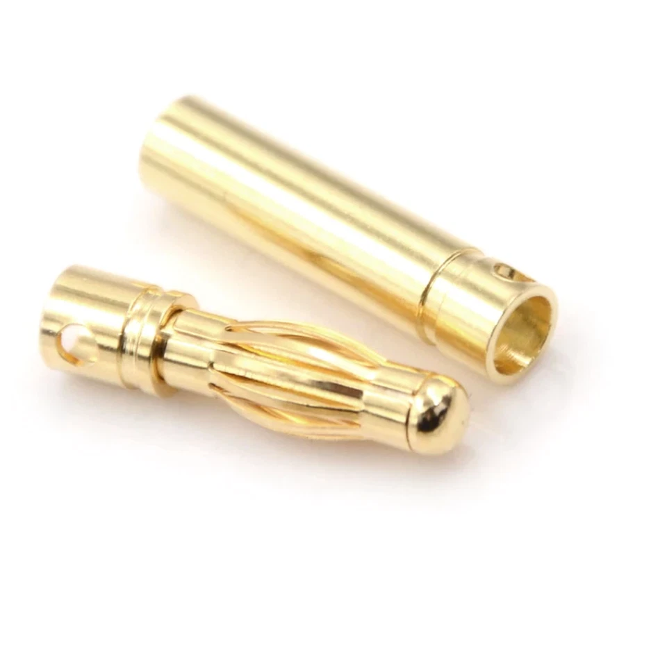 20 piezas 10 pares 4mm 4.0mm oro enchufe banana hembra 4mm Lipo motor RC - Imagen 4 de 4