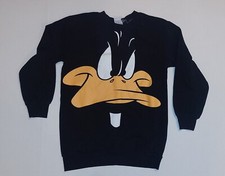 Vintage Daffy Duck Black Crew Neck Sweatshirt. Size Womens Small With Looney...