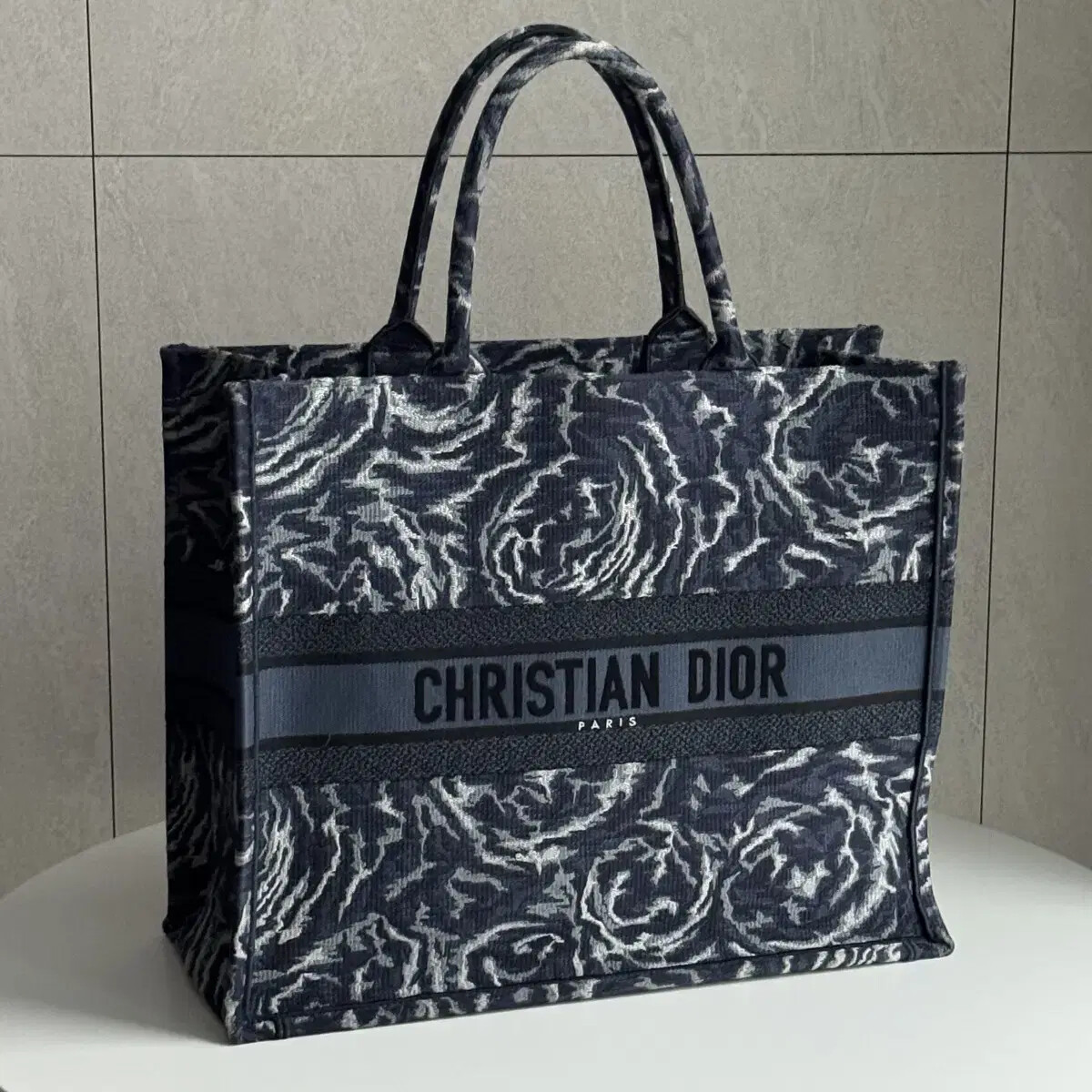 Dior Book Tote Bag Large bloo Rose Flower | eBay