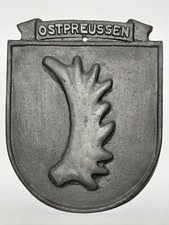 Wandrelief Zierplatte Emblame Ostpreußen Ostpreussen Wappen Zinn BxH~14,5x18cm