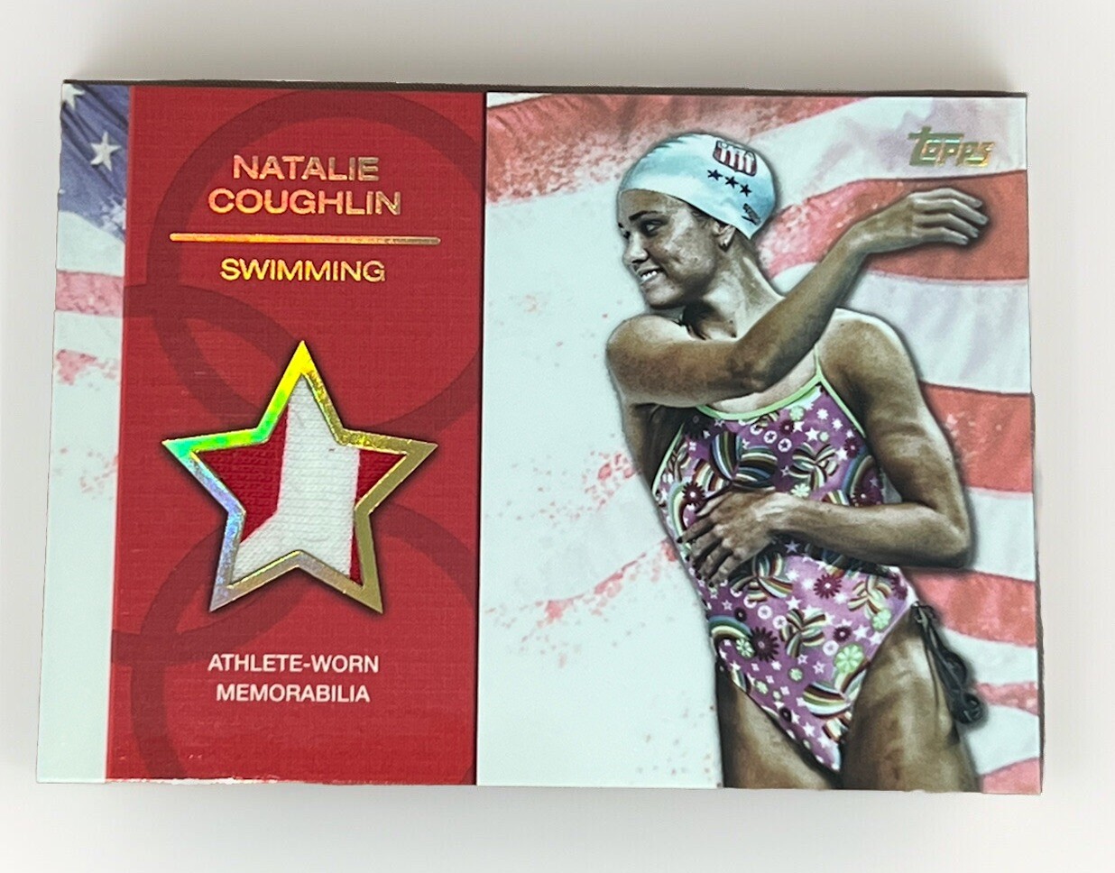 2012 Topps USA Olympic Rookie Relic Gold Rainbow 1/1 Natalie Coughlin Swimming
